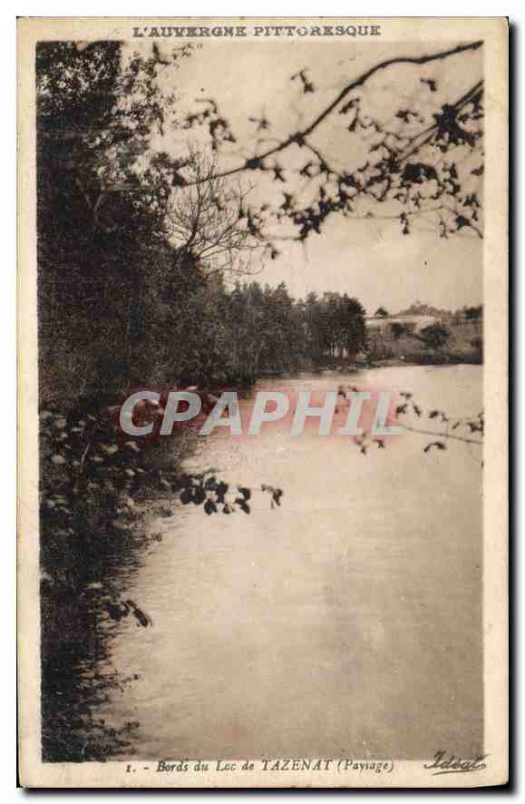 Bords du Lac de TAZENAT (Paviage) — L'Auvergne Pittoresque — Édition Idéal, n°1