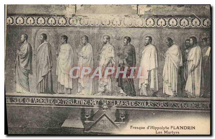 CPA Fresque d'Hippolyte Flandrin Les Martyrs 