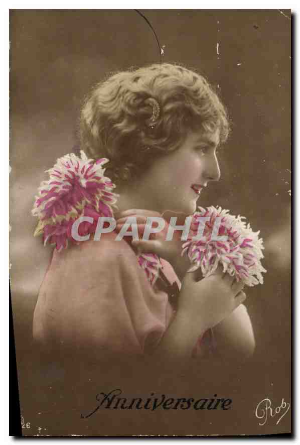 CPA Anniversaire Femme