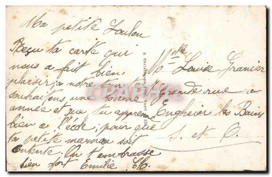CPA Enfant — Verso