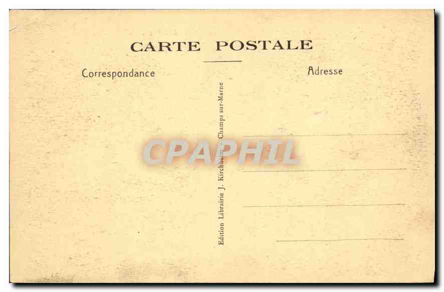 CPA Chateau de Champs Les Jardins a la Francaise  — Rückseite