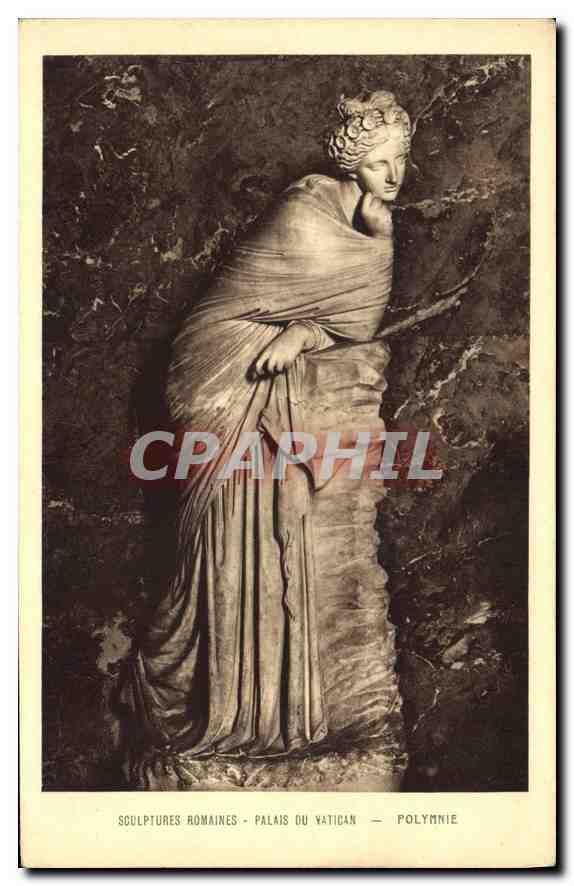 CPA Sculptures Romaines Palais du Vatican Polymnie 