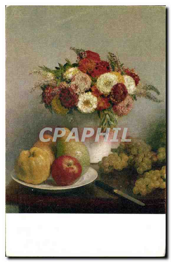 CPA Theodore Fantin Latour Fleurs Musee du Louvre Paris 