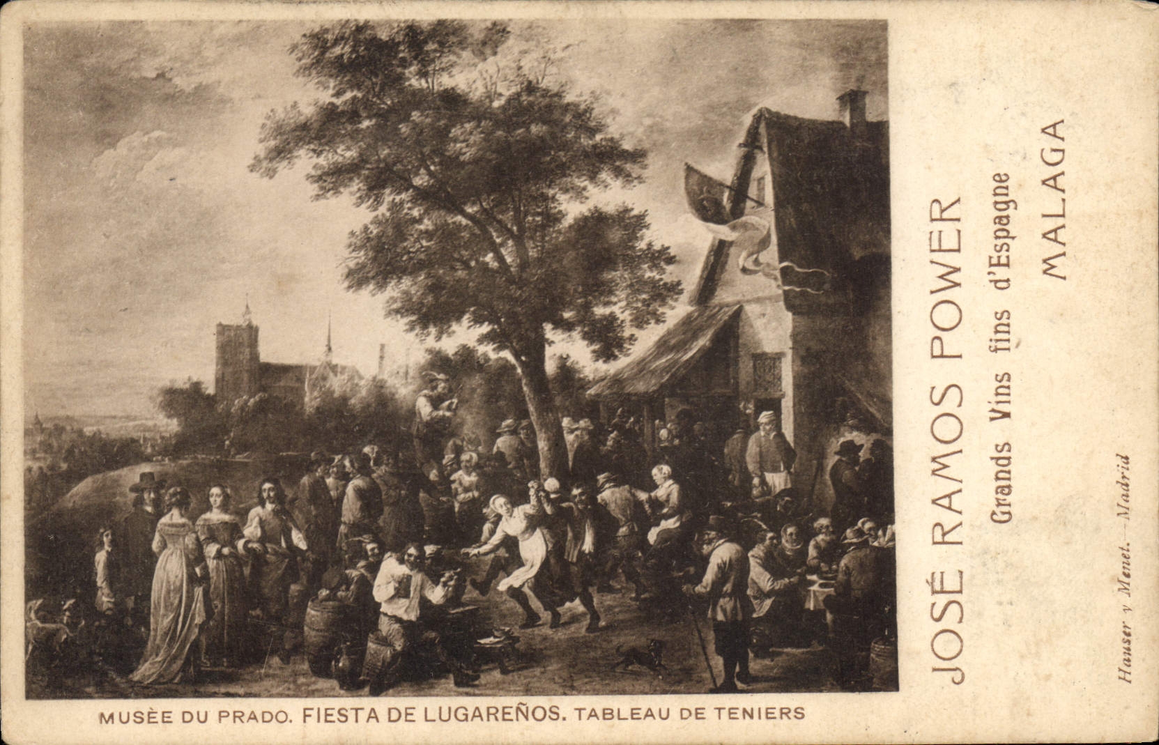 Fiesta de Lugareños — Cuadro de Teniers — Museo del Prado — José Ramos Power