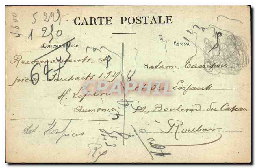 CPA La Confirmation  — Rückseite