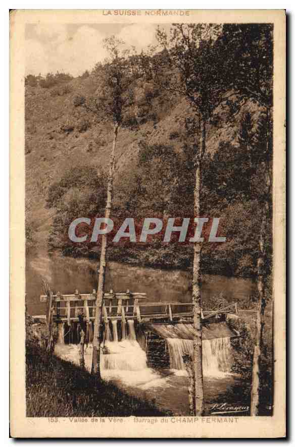CPA Vallee de la Vere Barrage du Champ Fermant 