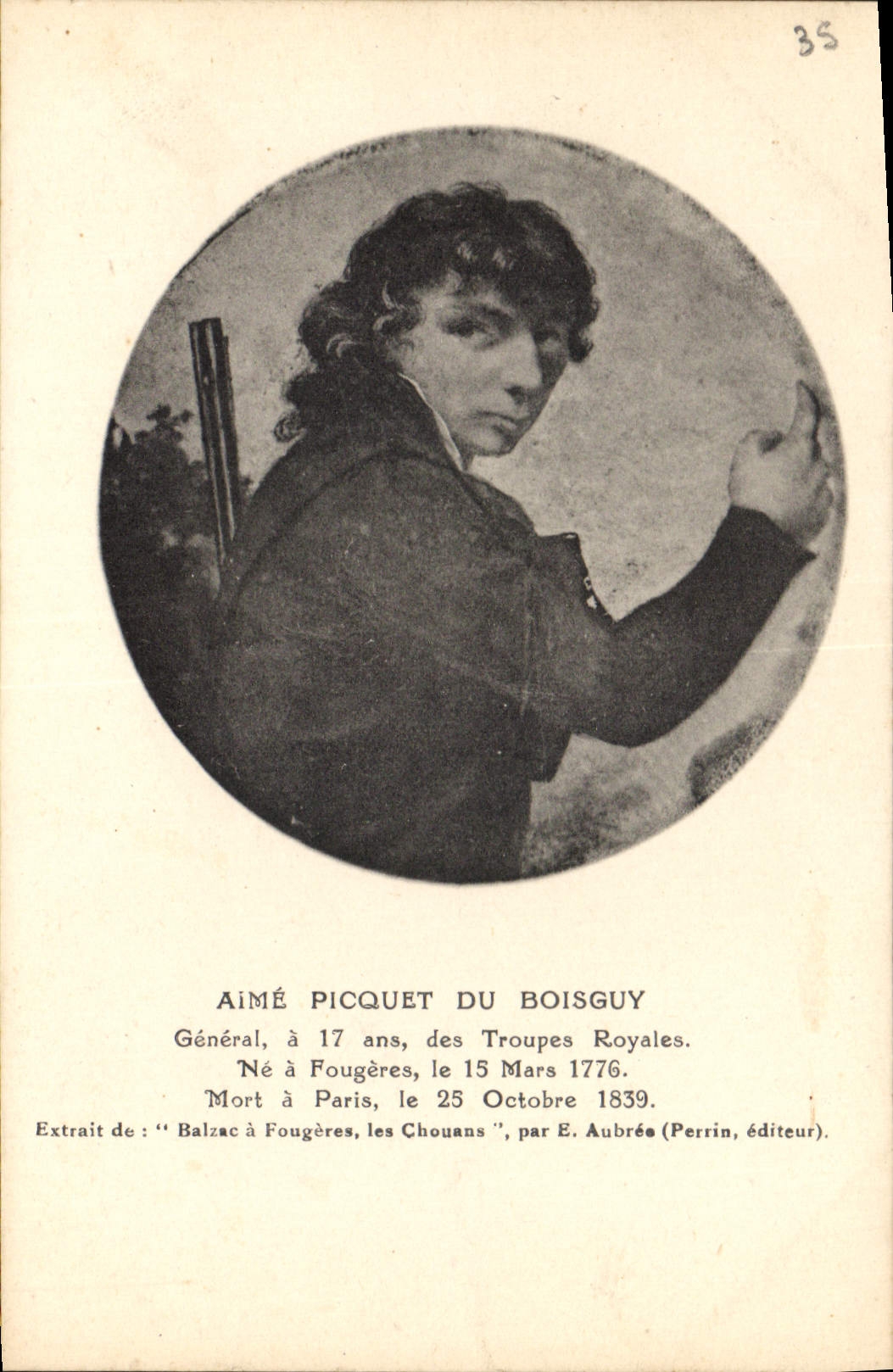 CPA Aime Picquet du Boisguy General Fougeres Paris Choauns Militaria
