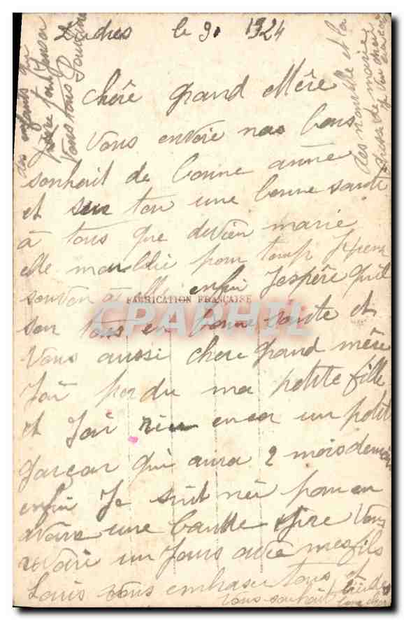 CPA Bonne Annee Enfants — Verso
