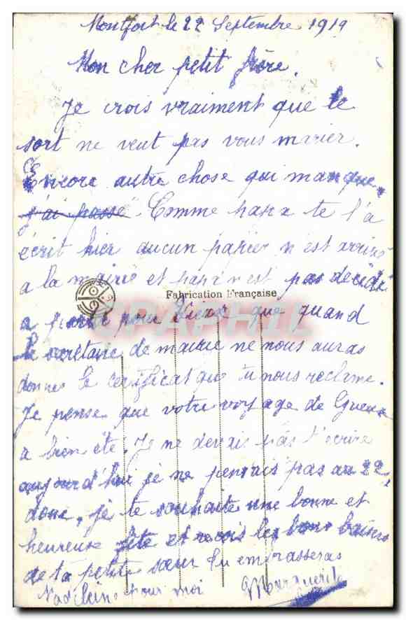 CPA Bonne Fete Femme — Rückseite