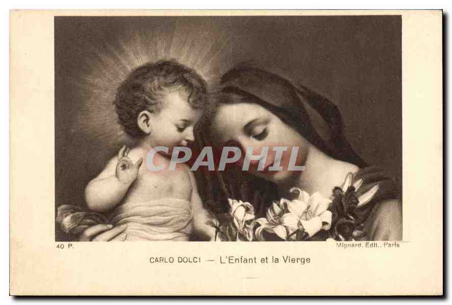 CPA Carlo Dolci L'Enfant et la Vierge 