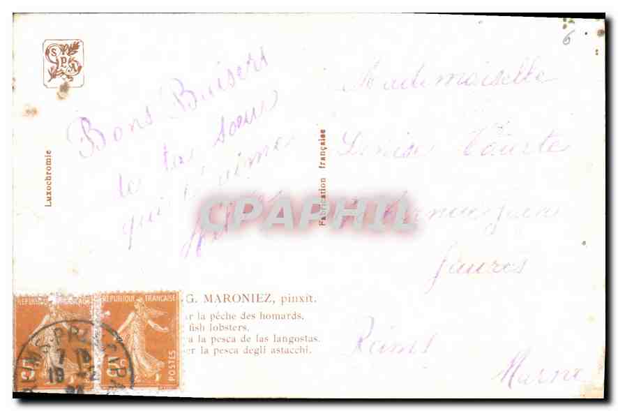 CPA Maroniez — Verso