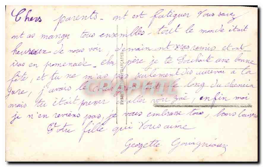 CPA Bonne Fete Fleurs Papillon — Verso