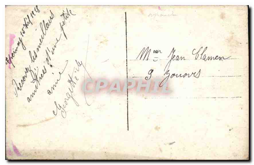 CPA Porte Bonheur Fleurs — Verso