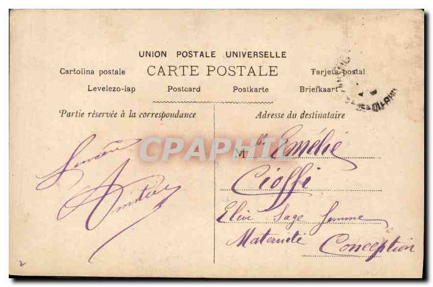 CPA Ensemble les amants interrogent la fleur Femme — Verso