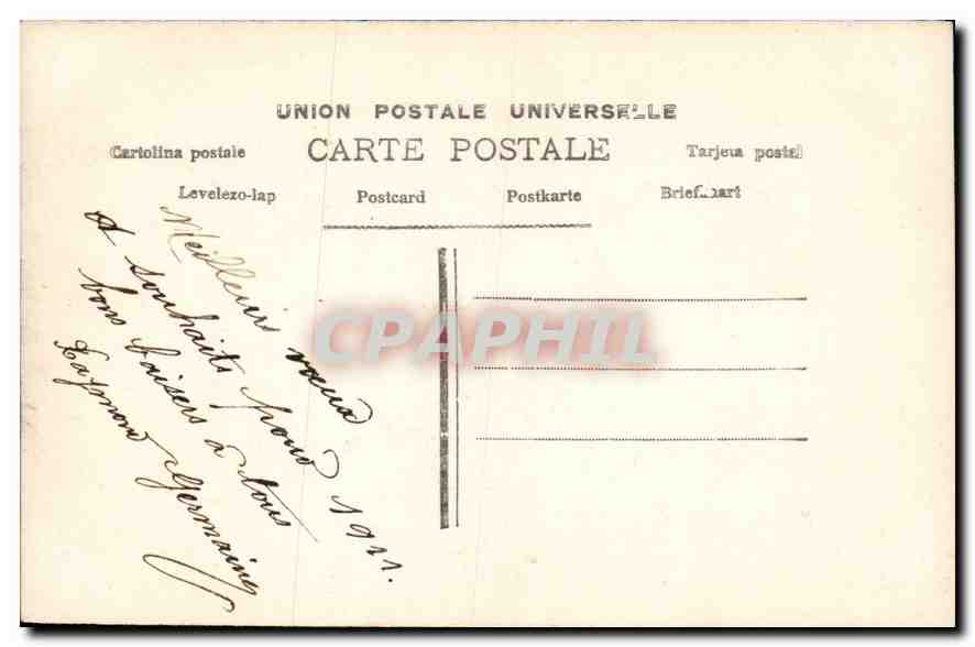 CPA Bonne Annee Femme — Verso