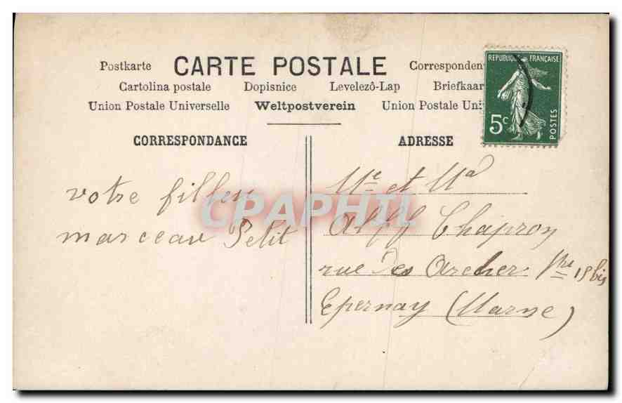 CPA Bonne Annee Enfant — Verso