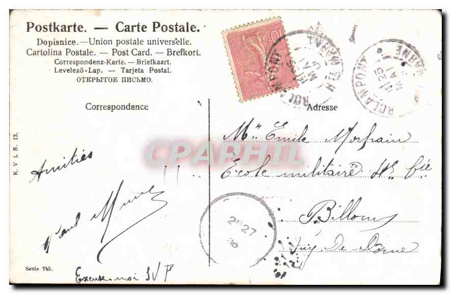 CPA Laisse moi te confler cheri Femme — Rückseite