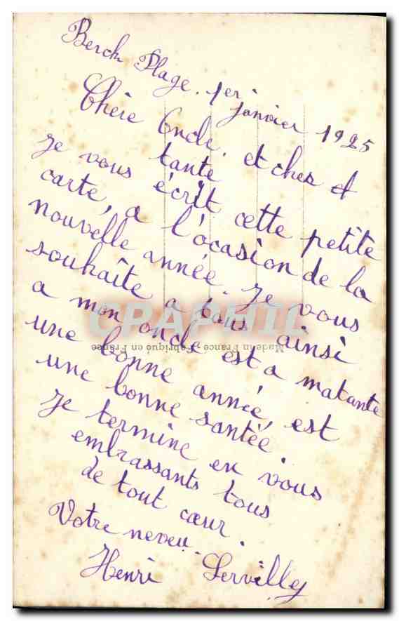 CPA Bonne Annee Fleurs — Rückseite