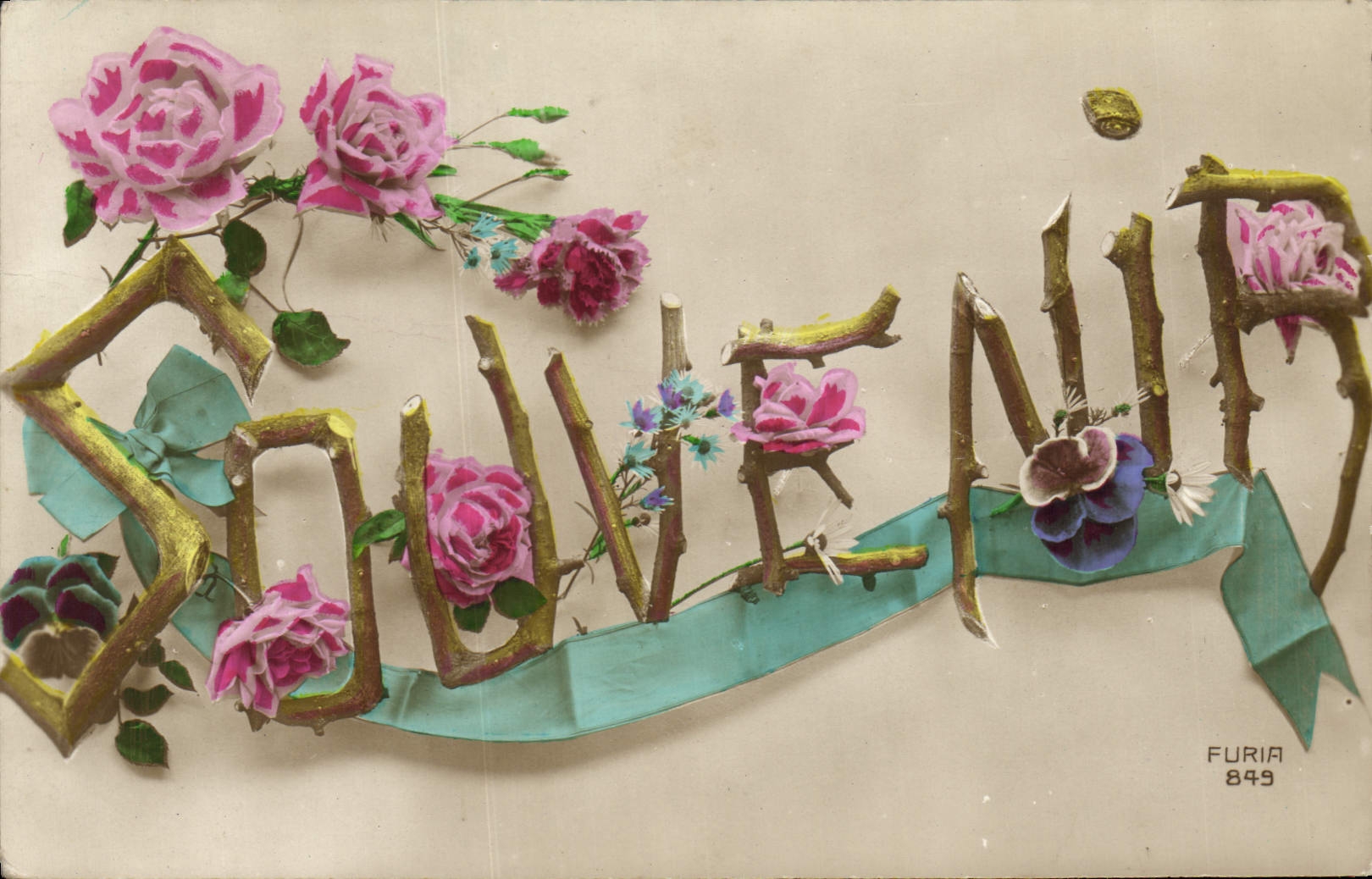 CPA Fleurs Souvenir