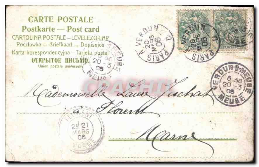 CPA Femme — Rückseite