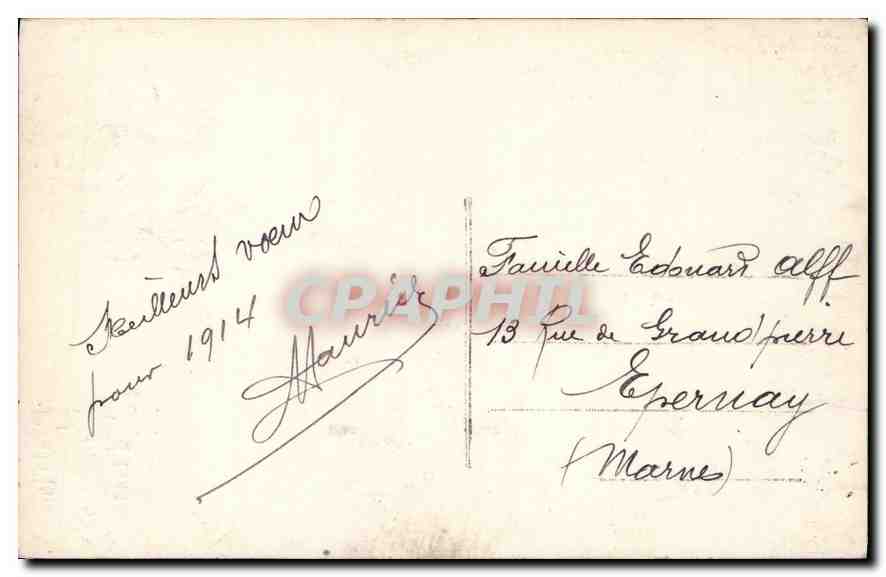 CPA Bonne Annee Femme — Rückseite
