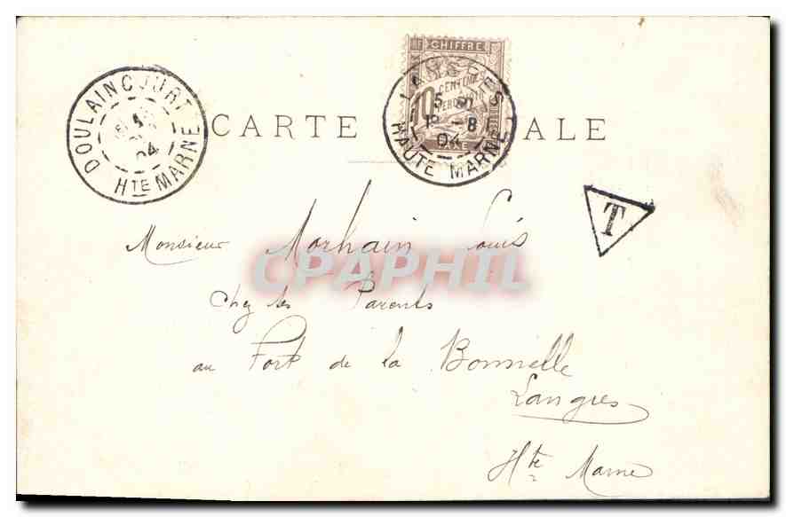 CPA Marthe Alexandre Femme — Verso