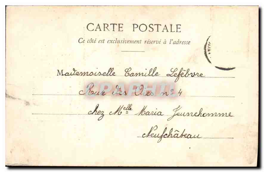 CPA Sa Majeste L'Argent Femme — Verso