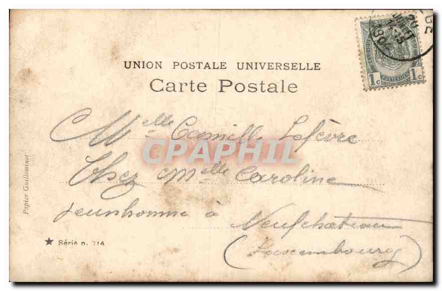CPA Femme — Verso