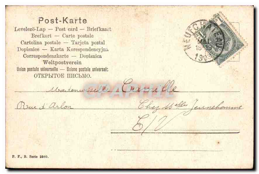 CPA Enfant — Rückseite