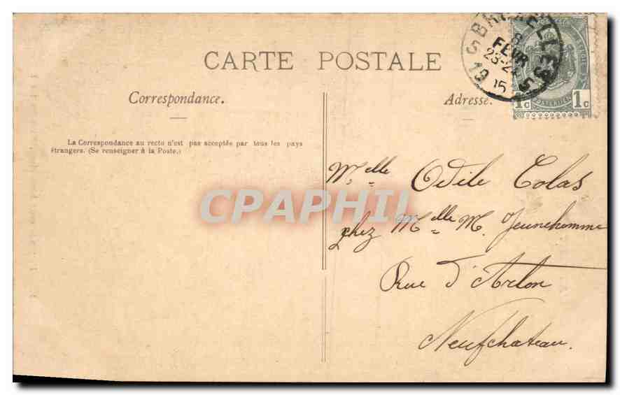 Femme en attente — scène intérieure — M. Gourdon, n°1 — Verso