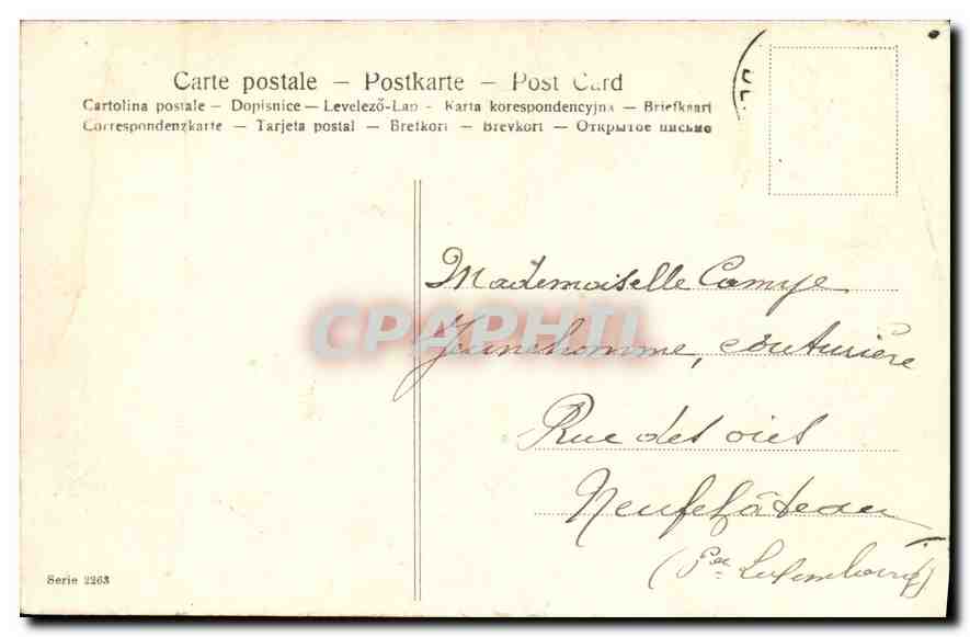 CPA Femme — Rückseite