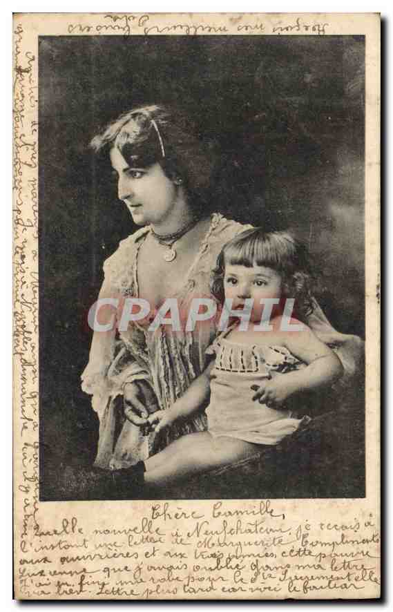 CPA Femme Enfant