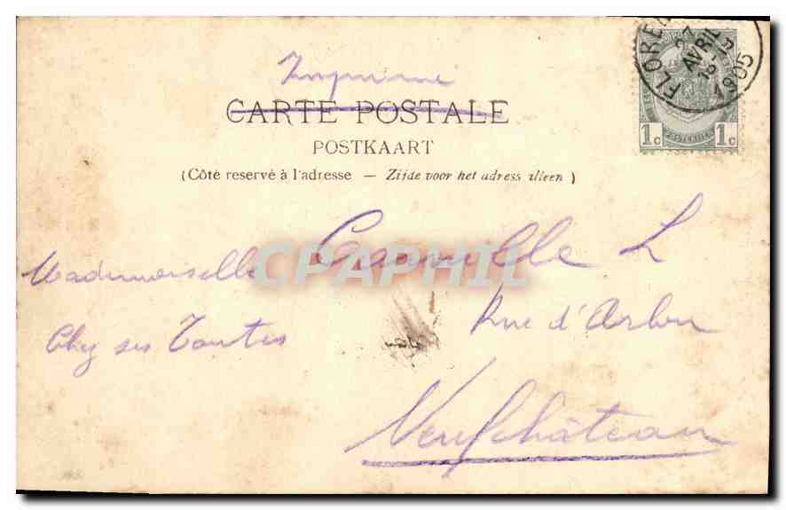 CPA Femme — Verso