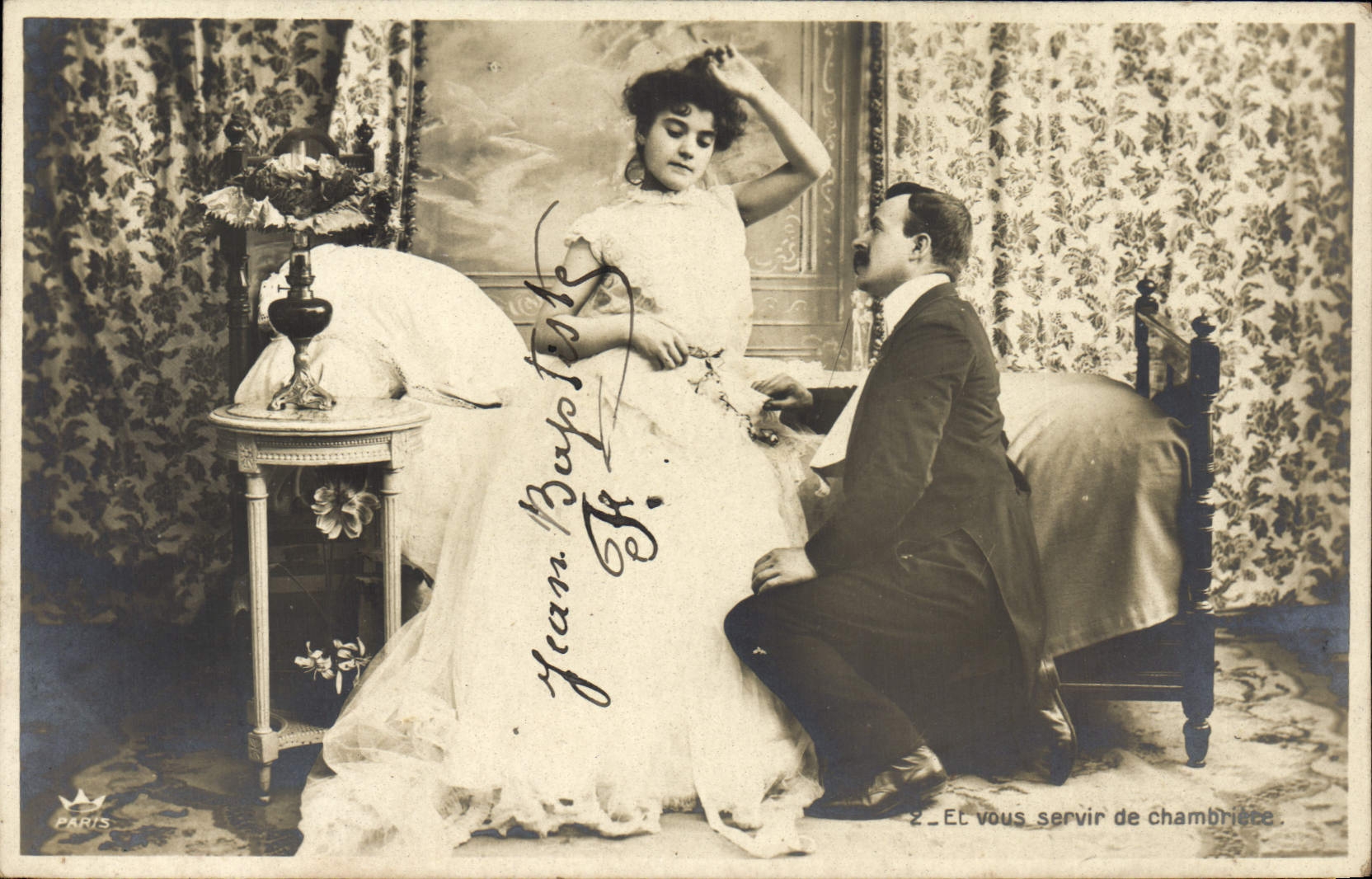 Sujet comique — serviteur et maîtresse — éditeur Jean Bapteste, n°2