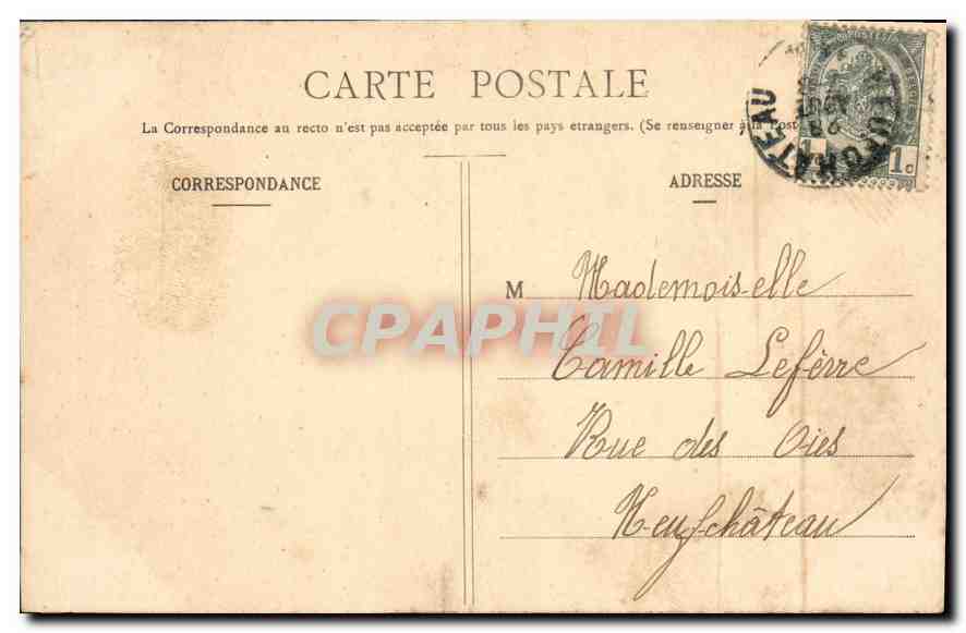 CPA Amitie Femme Fleurs — Verso