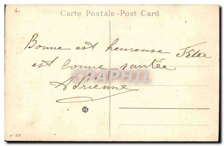 CPA Bonne Fete Fleurs — Rückseite
