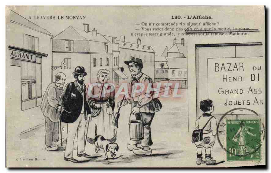 CPA A Travers le Morvan L'Affiche 