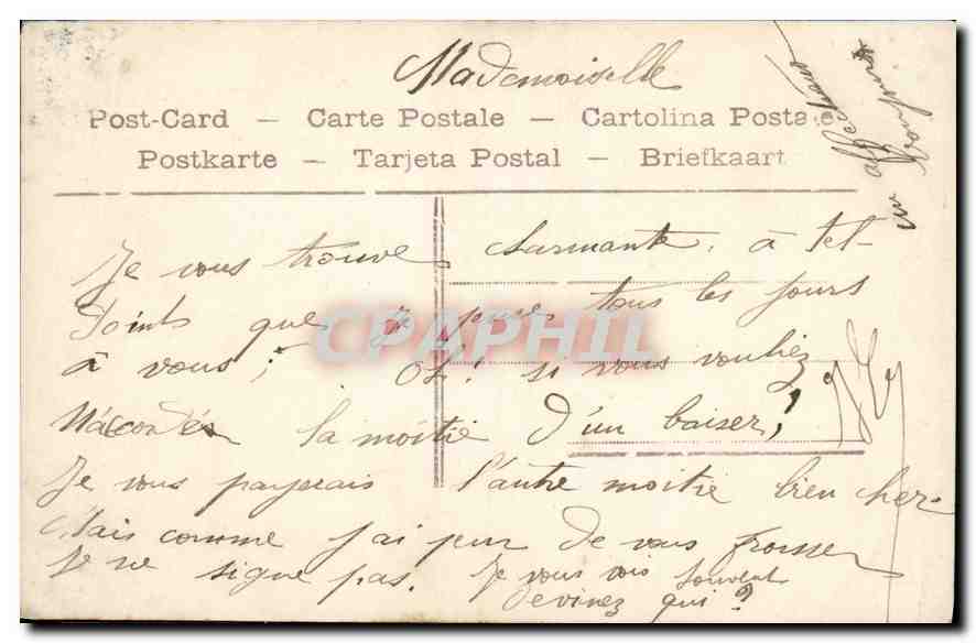 CPA Amities Homme — Verso