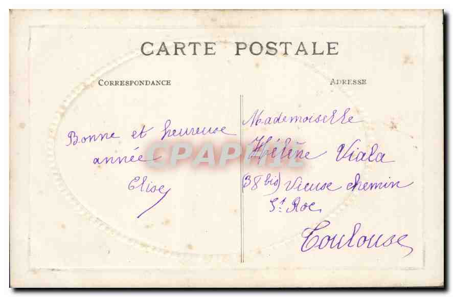 CPA Enfant Chat — Rückseite