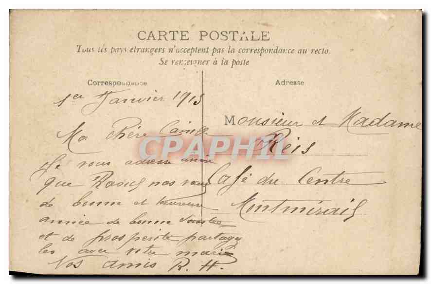 Jeune femme en robe élégante — Bonne Année — éditée par CIRCE, n° 1301 — Verso