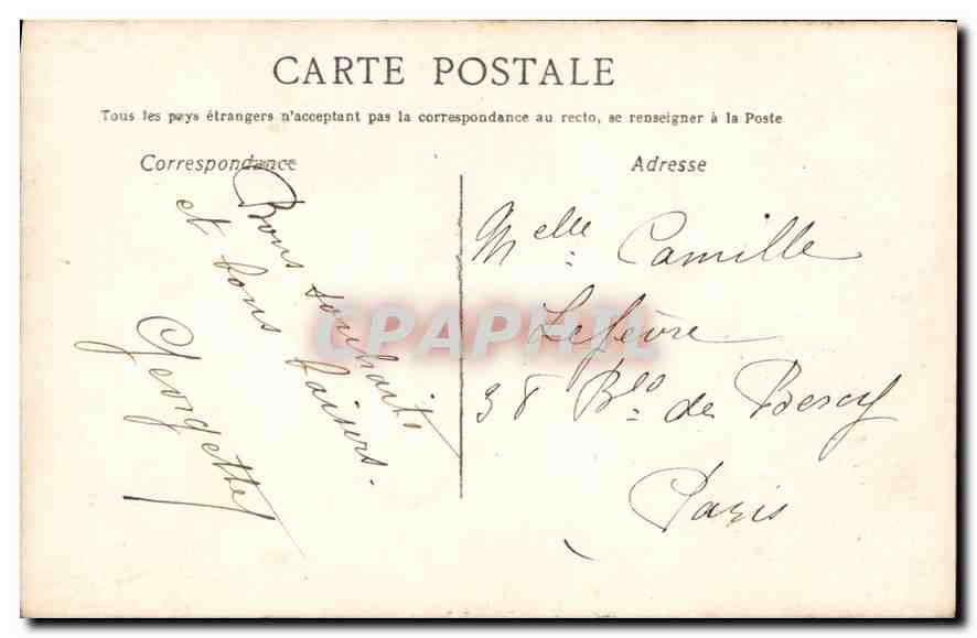 CPA Bonne Annee Homme — Verso