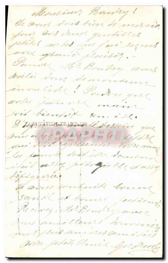 CPA Porte Bonheur Fleurs Fer a cheval — Verso