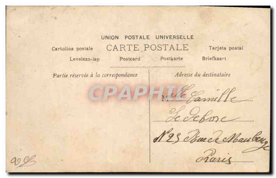 CPA Bonne Annee Femme — Back