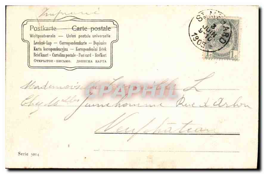 CPA Femme — Verso
