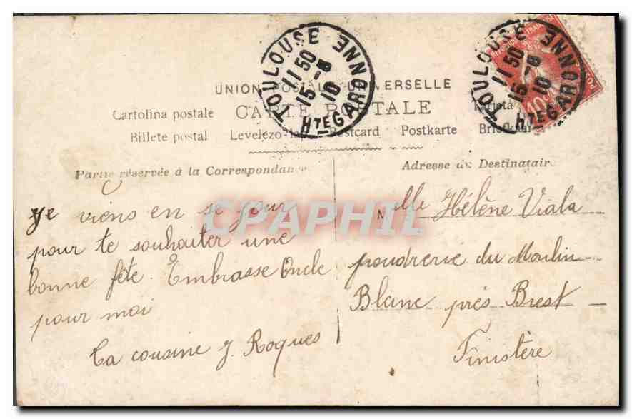 CPA Bonne Fete Enfant — Rückseite
