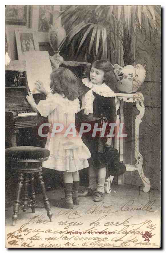 CPA Musique de chambre Enfants Piano