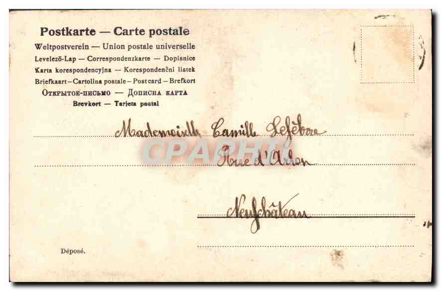 CPA Femme — Rückseite