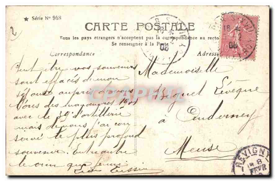CPA Pres du Vieux Puits Femme — Rückseite