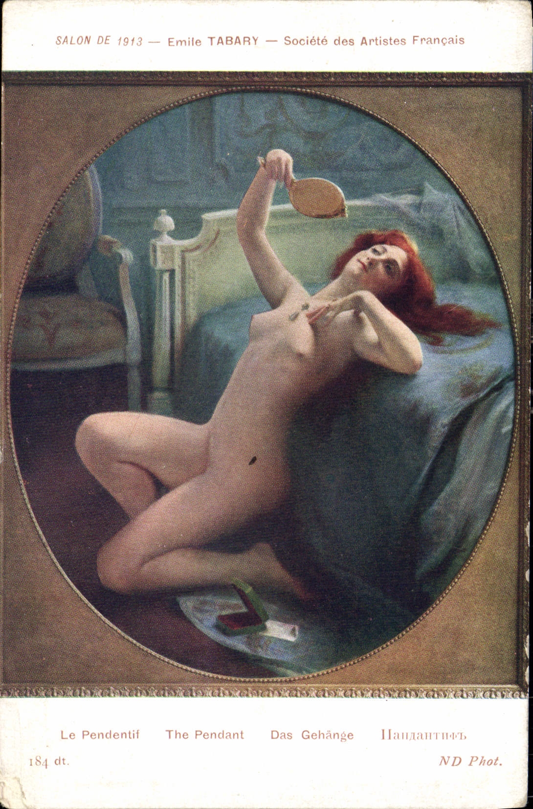 CPA Salon de 1913 Emile Tabary Societe des Artistes Francais Femme nu erotique
