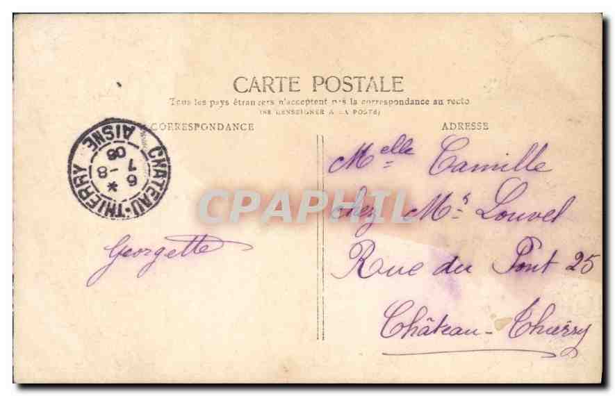 CPA Femme — Verso